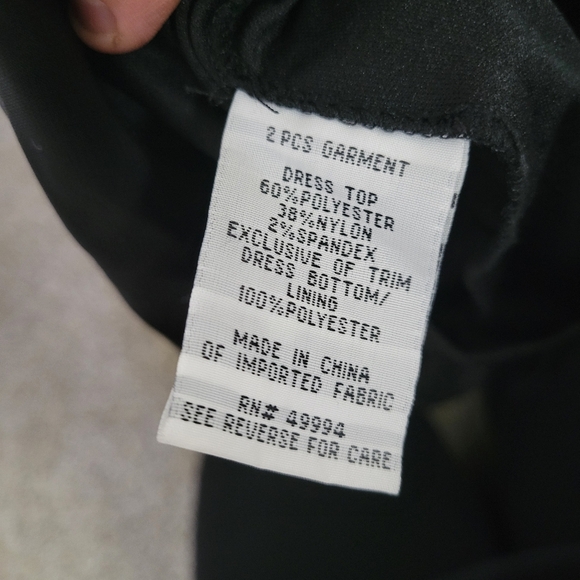 R & M Richards Size 14 Black and White Floral Dress - Picture 6 of 7